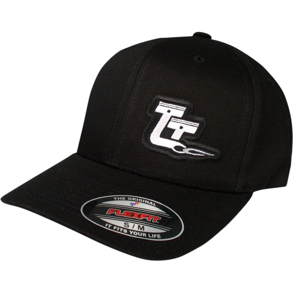 THROTTLE THREADS Throttle Threads Curved Bill Hat - Black - Small/Medium TT446H51BKSM