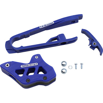 T.M. DESIGNWORKS Chain Guide/Slider - KTM/Husqvarna/Gas Gas - Blue DCK-KT4-BUS