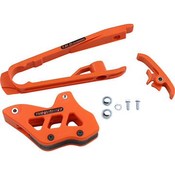 T.M. DESIGNWORKS Chain Guide/Slider - KTM - Orange DCK-KT3-OR