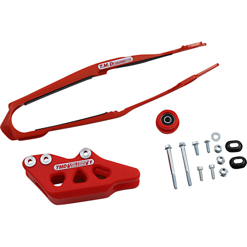 T.M. DESIGNWORKS Chain Guide/Slider - Honda - Red DCK-OR7-RD