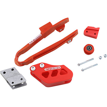 T.M. DESIGNWORKS Chain Guide/Slider - Gas Gas - Red GGM-ORK-RD