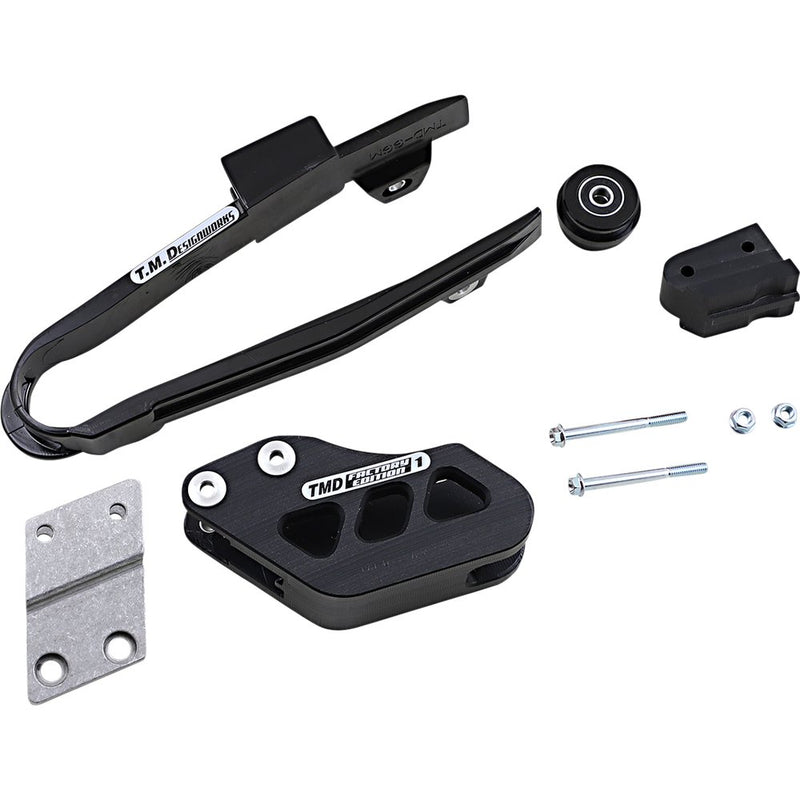 T.M. DESIGNWORKS Chain Guide/Slider - Gas Gas - Black GGM-ORK-BK