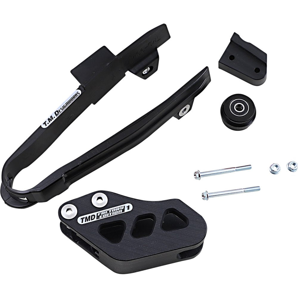 T.M. DESIGNWORKS Chain Guide/Slider - Gas Gas - Black DCK-GGM-BK