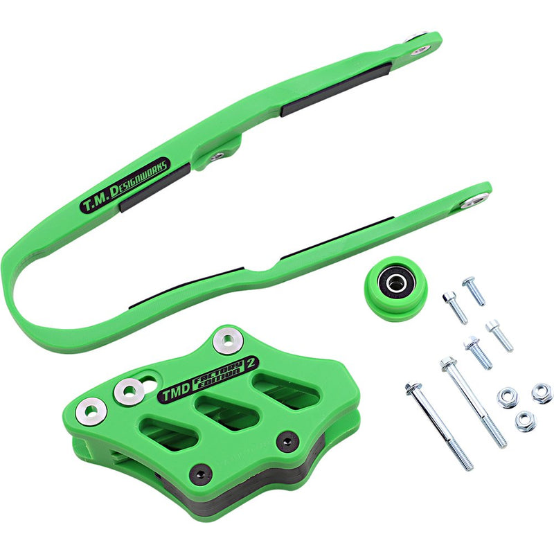T.M. DESIGNWORKS Chain Guide/Slider - Kawasaki - Green KCP-K11-GR