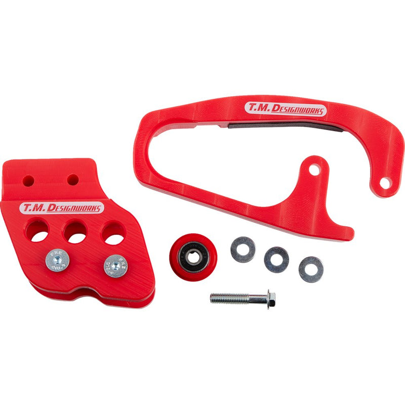 T.M. DESIGNWORKS Chain Guide/Slider - TRX450 - Red HCP-80K-RD