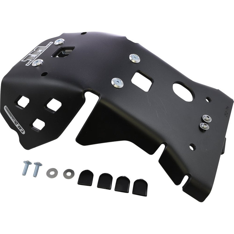 T.M. DESIGNWORKS Skid Plate - Black - Gas Gas | Husqvarna | KTM KTMC-256-BK