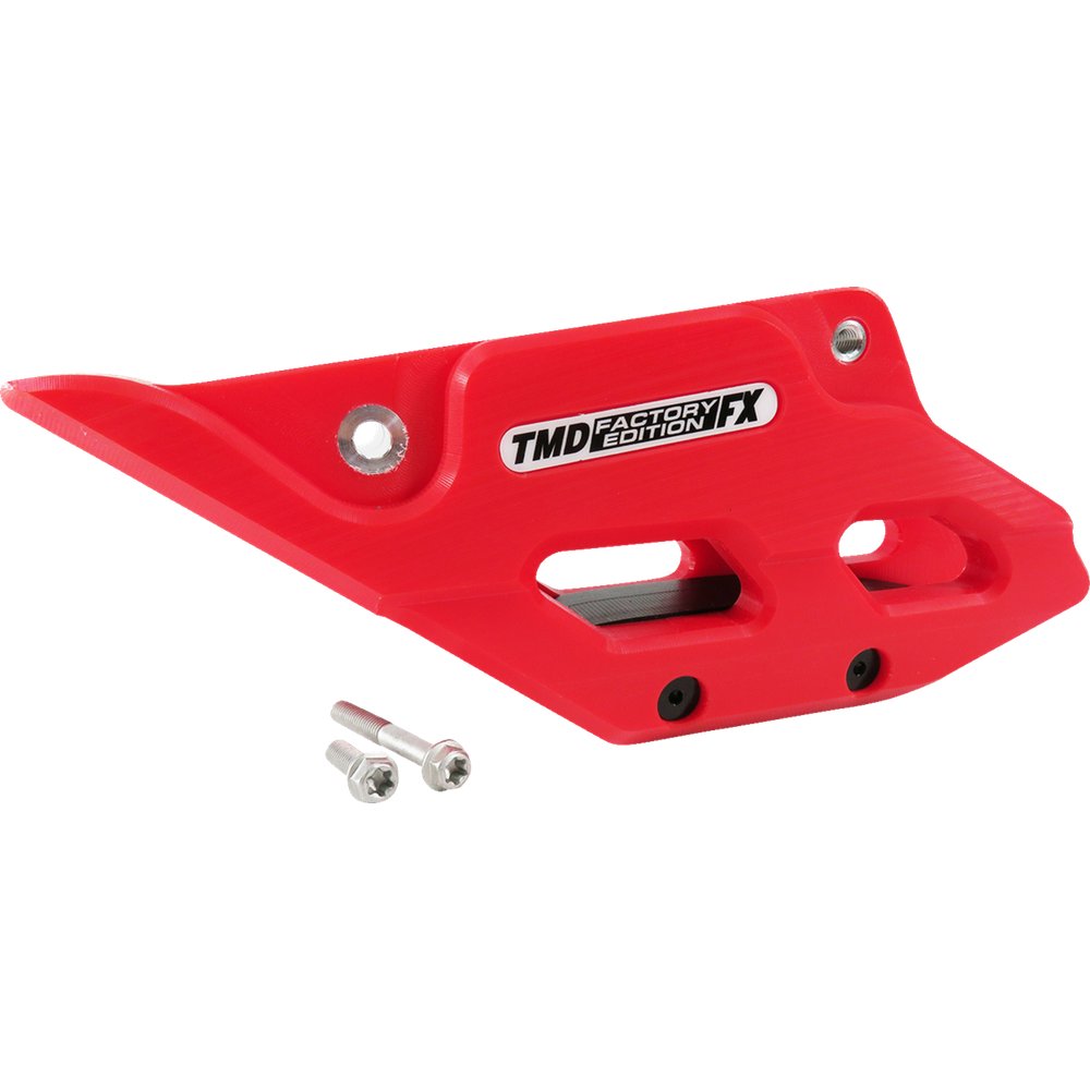T.M. DESIGNWORKS Factory Edition Chain Guide With Replacement Wear Pad - Red - Gas Gas/Husqvarna/KTM RCG-KT5-RD