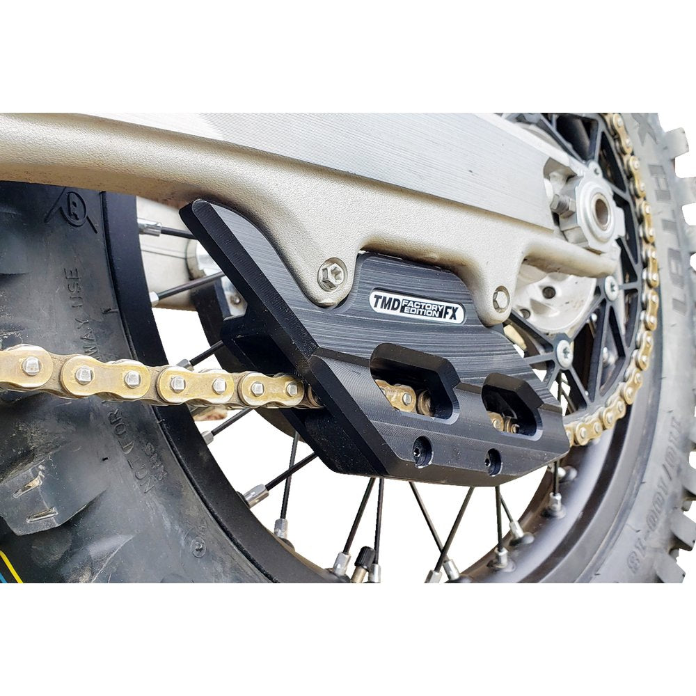 T.M. DESIGNWORKS Factory Edition Chain Guide With Replacement Wear Pad - Black - Gas Gas/Husqvarna/KTM RCG-KT5-BK