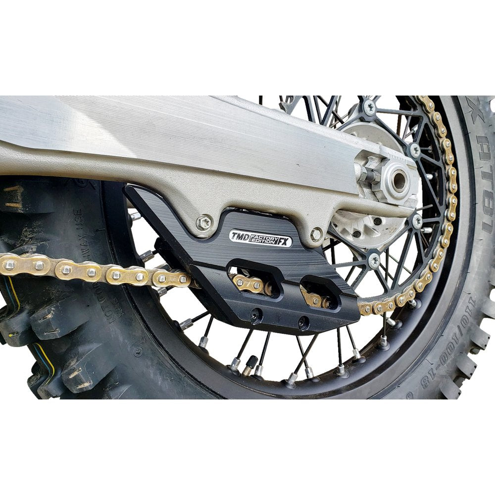 T.M. DESIGNWORKS Factory Edition Chain Guide With Replacement Wear Pad - Black - Gas Gas/Husqvarna/KTM RCG-KT5-BK