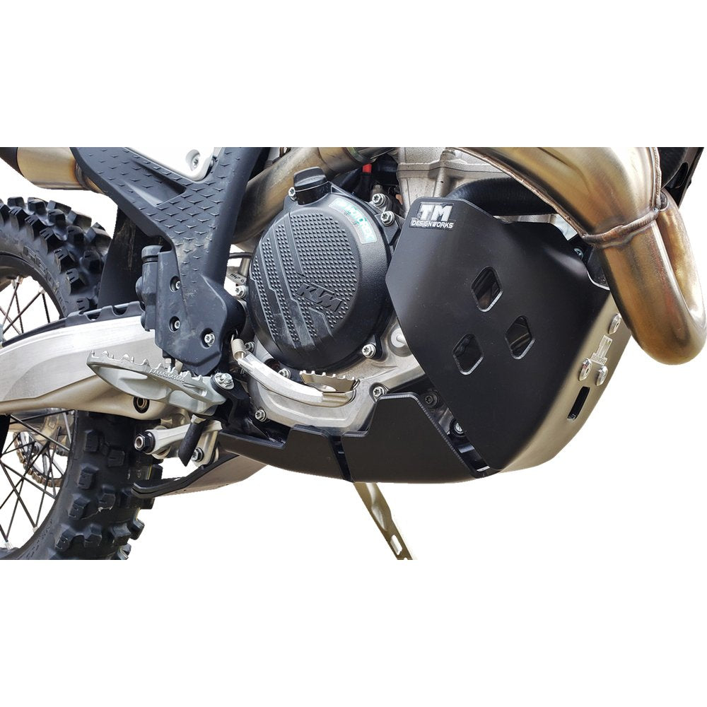 T.M. DESIGNWORKS Skid Plate - Black - Gas Gas | Husqvarna | KTM KHLG-362-BK