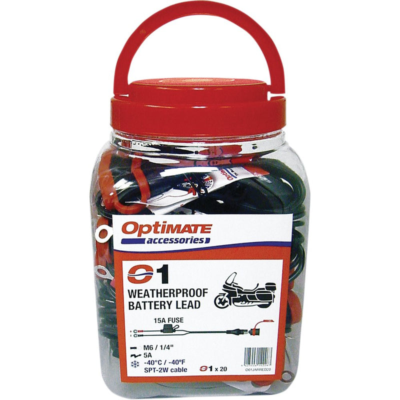 TECMATE Battery Lead with Ring Terminal - 12V - Fused - 20 Pack O-01NJAR