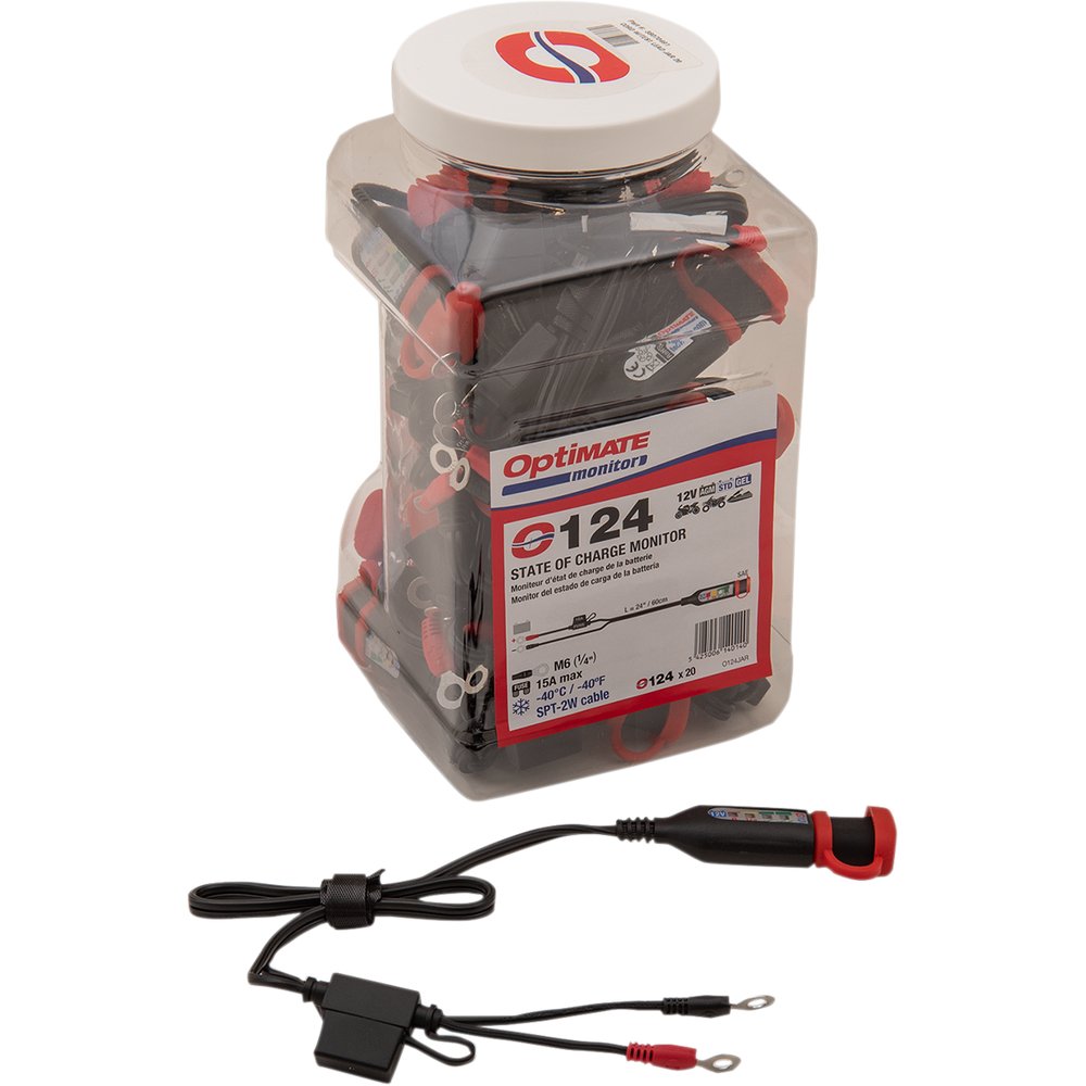 TECMATE Permanent Power Lead with Battery/Charge Status - Jar of 20 O-124JAR