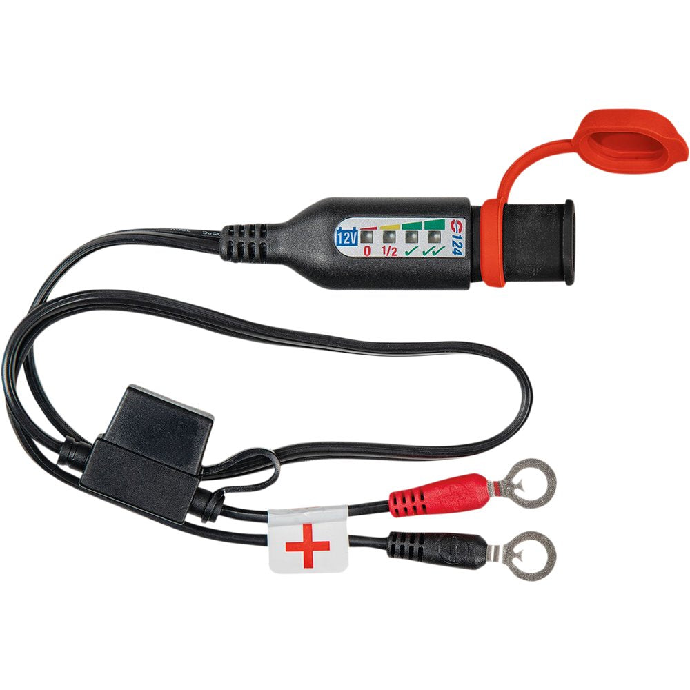 TECMATE Permanent Power Lead with Battery/Charge Status - 20" O-124