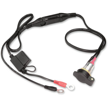 TECMATE Power Socket - w/ Battery Lead/Panel Mount O-18