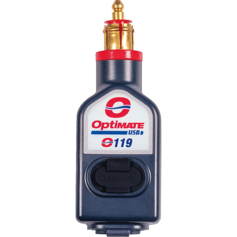 TECMATE Dual USB Charger - Optimate - 180? BIKE Plug/12V - In-Line O-119