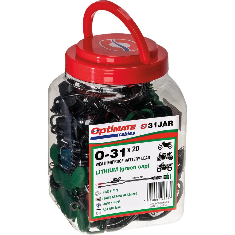 TECMATE Charging Cable - OptiMate - O-31S - 20 Pack O-31SJAR