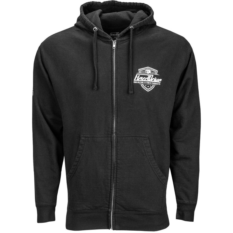 Harddrive Shield Hoodie Black/White Xl