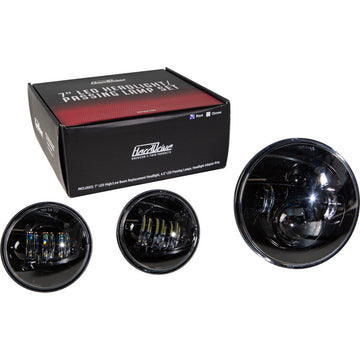 Led Headlight/Passing Lamp Set Black