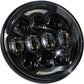 Led Headlight 5.75" 80w Black 4000/2200 Lumens