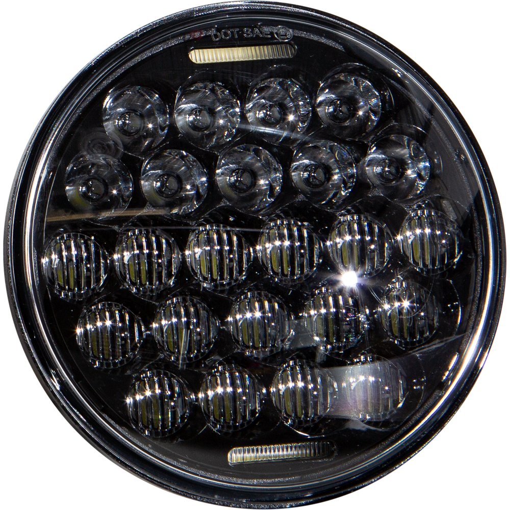 Led Headlight 5.75" 75w Black 3500/2000 Lumens