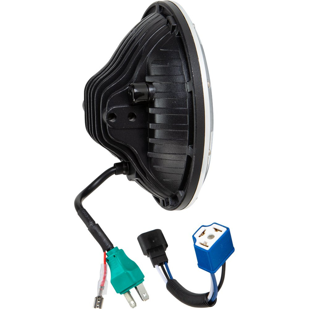 Led Headlight 7" 90w Chrome 3500/2400 Lumens