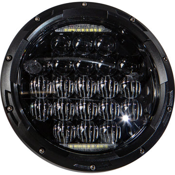 Led Headlight 7" 90w Black 3500/2400 Lumens