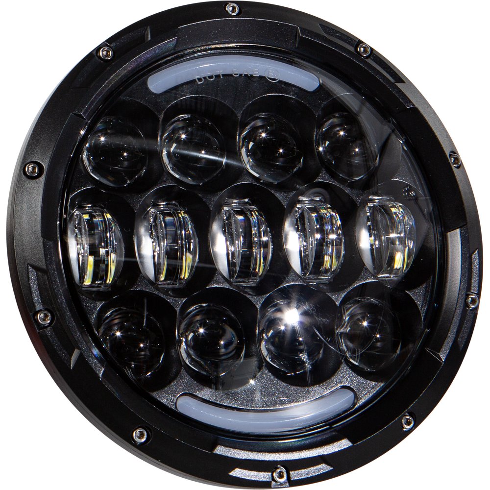 Led Headlight 7" 105w Black 5500/3000 Lumens