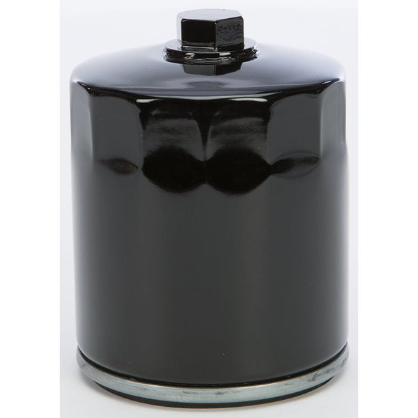 Hd Oil Filter Black Twin Cam W/Hex Nut