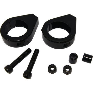 Turnsignal Clamps 41mm Pr Black