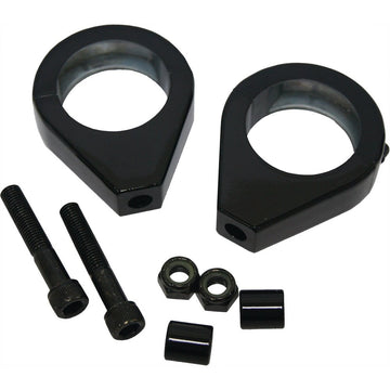 Turnsignal Clamps 39mm Pr Black