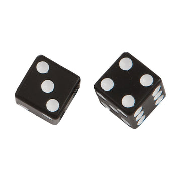 Valve Stem Caps Black Dice Pr