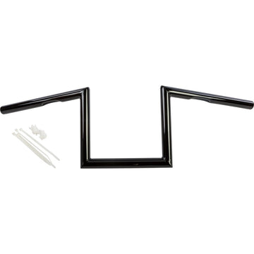 1" Z Bar Dimpled 8" Gloss Black