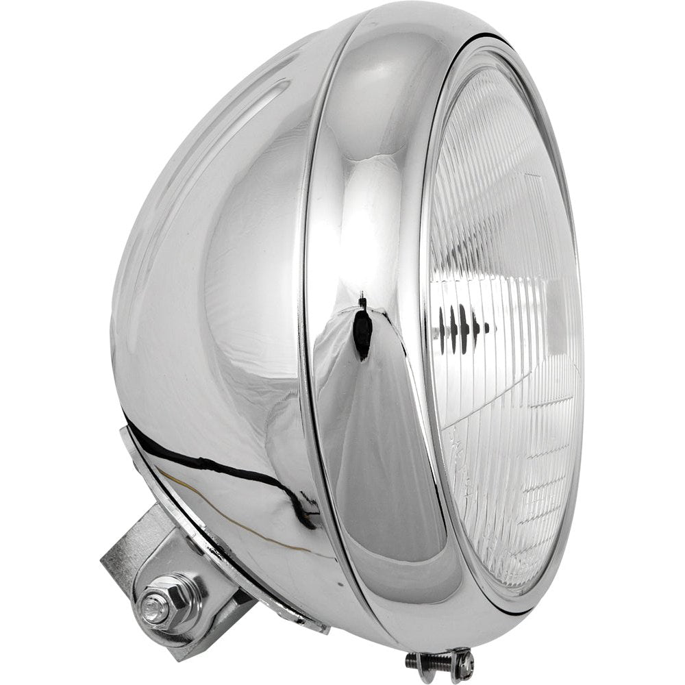 7" Headlight Grooved 60/55w Chrome
