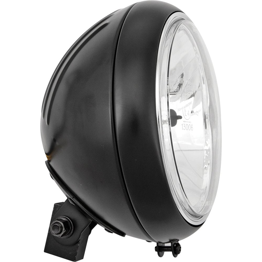 7" Headlight Grooved 60/55w Black