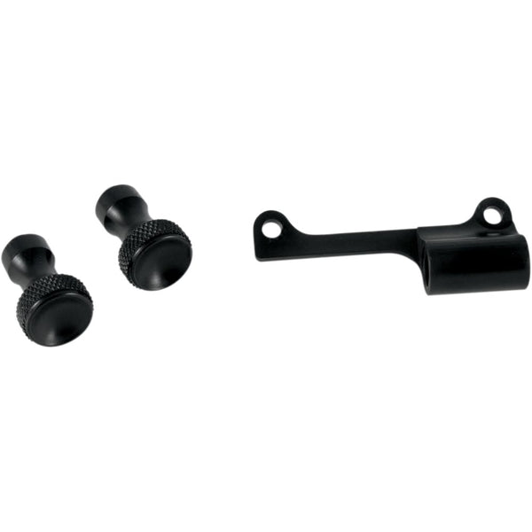 TODD'S CYCLE Enrichener Cable Relocation Bracket Kit with Knobs - Mikuni - Black TMK-3