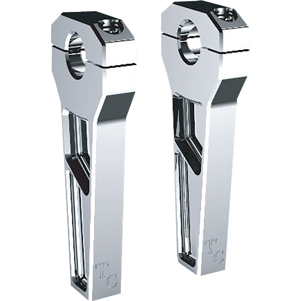 TODD'S CYCLE Risers - 1-1/8" Clamping - 6" Rise - Chrome TD-R21-06