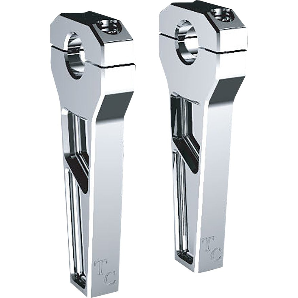 TODD'S CYCLE Risers - 1" Clamping - 6" Rise - Chrome TD-R11-06