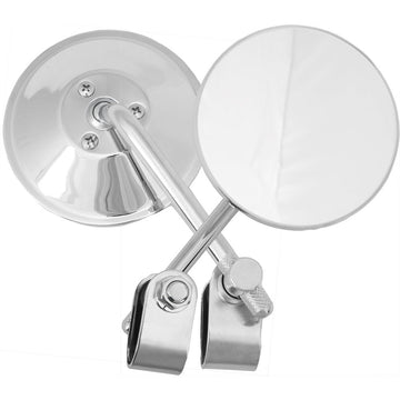 Universal 4" Round Mirror 4" Stem Chrome
