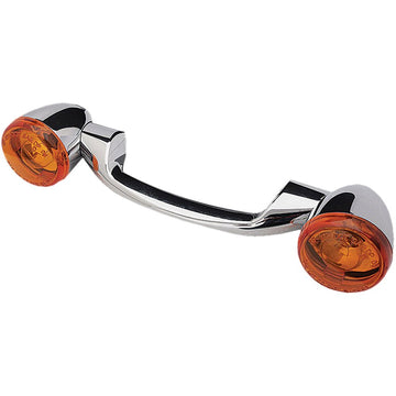 Turnsignal Light Bar Chrome W/Amber Lenses