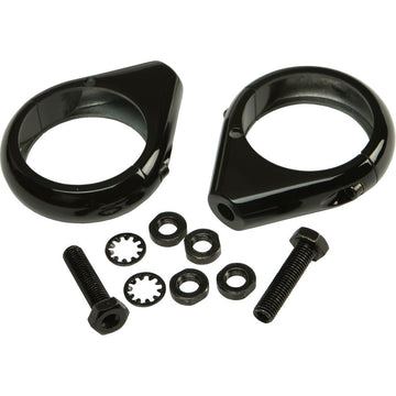 Turnsignal Clamps 49mm Pr Black