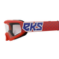 EKS Youth Xgrom Black / Silver Goggle - Red / White / Blue