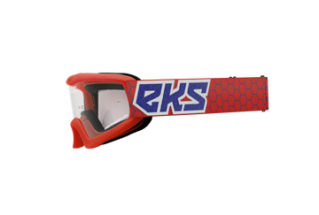 EKS Youth Xgrom Black / Silver Goggle - Red / White / Blue