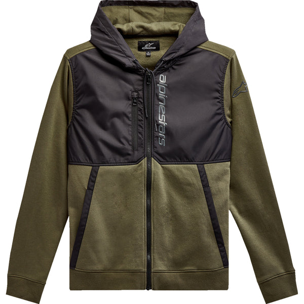 Alpinestars Aligned Zip Hoodie - Military/Black - Medium 1213510006910M