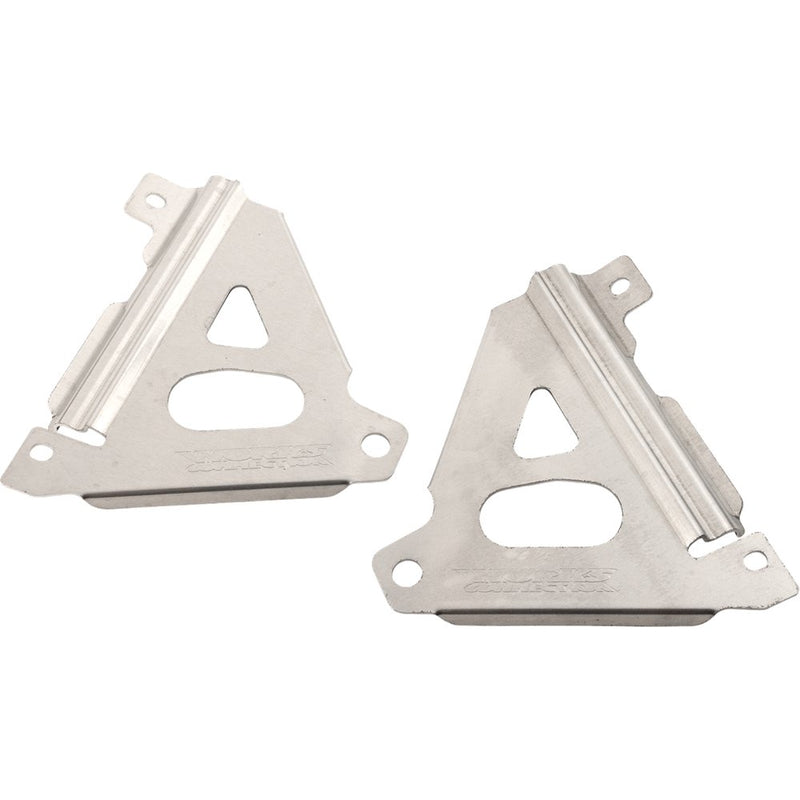 WORKS CONNECTION Radiator Brace Set - Silver - Kawasaki 18-301