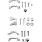 WORKS CONNECTION Radiator Brace Set - Silver - Kawasaki 18-301