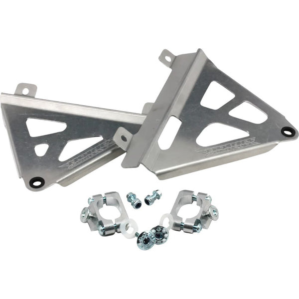 WORKS CONNECTION Radiator Brace Set - Silver - Yamaha 18-073