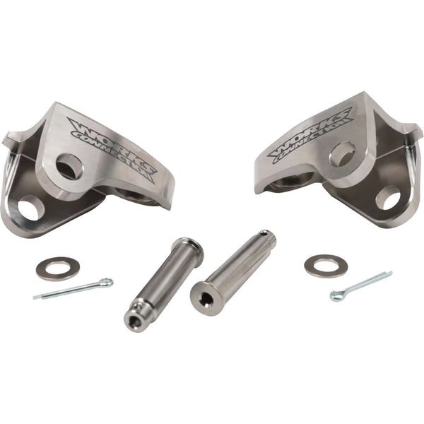 WORKS CONNECTION Foot Peg Mounts - Titanium - CRF 20-520