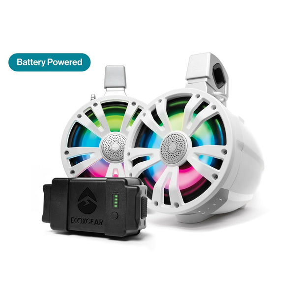 Extrmtower 2 Pk 8  Spkr Spkr + Btry  1 Non Amp Wht