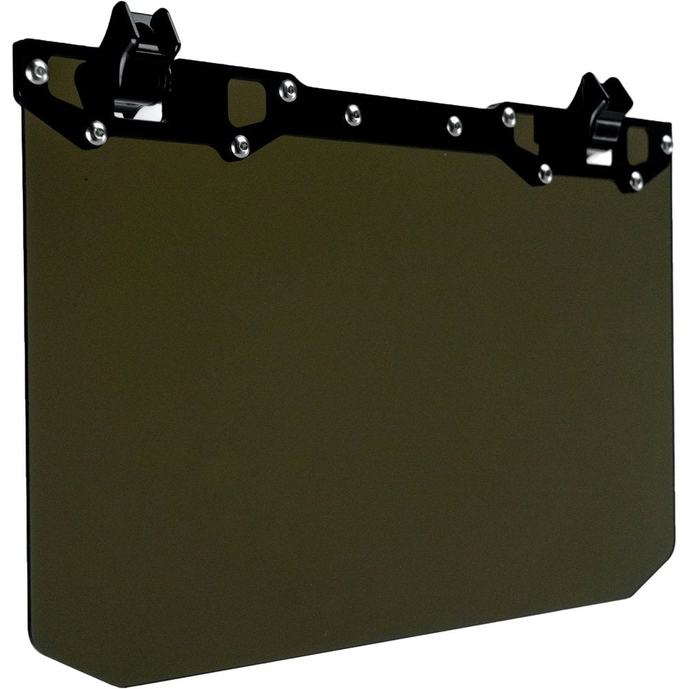 12" X 8" Narrow Mount Sun Viso W/Tinted Shield  Black