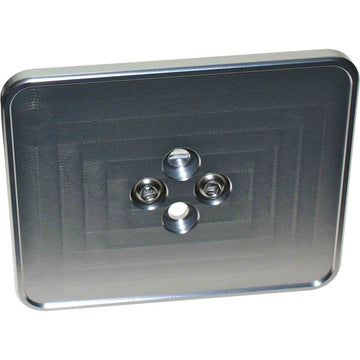 Registration Sticker Plate Large 3.8' X 3.06' Silver